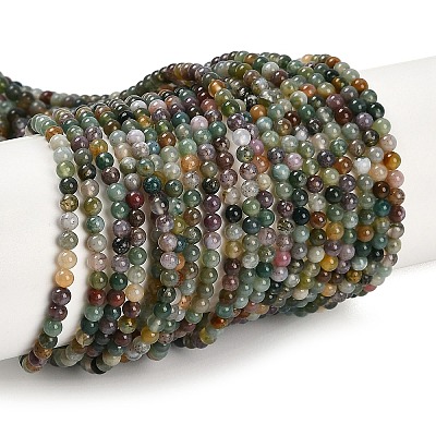 Natural Indian Agate Bead Strands G-A130-3mm-K12-1