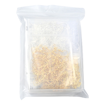 200Pcs 2 Color Brass Earring Hooks KK-YW0002-30-1