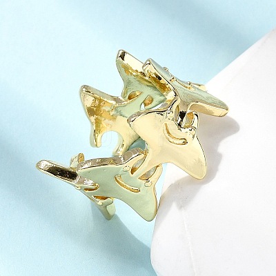 Brass Cuff Rings for Women RJEW-H262-06C-G-1