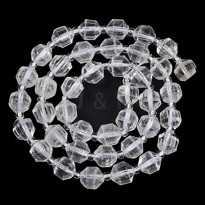 Natural Quartz Crystal Beads Strands G-O201B-103F-1