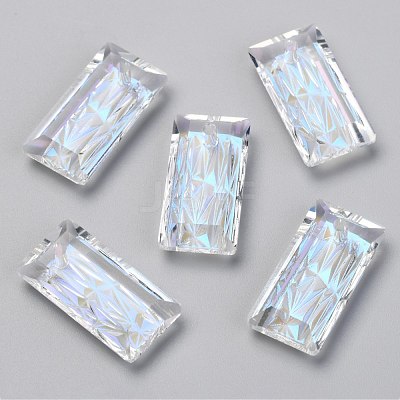 Embossed Glass Rhinestone Pendants GLAA-J101-07B-001MO-1