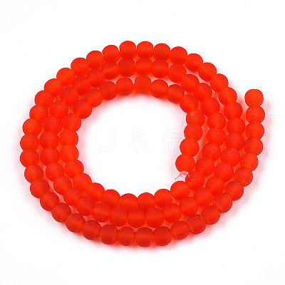 Transparent Glass Beads Strands GLAA-T032-T4mm-MD09-1