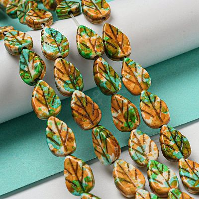 Spray Painted Synthetic Turquoise Beads Strands X-G-E617-A06-02-1