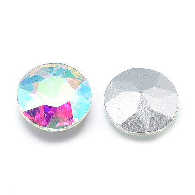 Pointed Back Glass Rhinestone Cabochons RGLA-T029-16mm-02-1