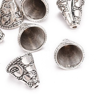 Tibetan Style Cone Alloy Bead Caps PALLOY-I112-09AS-1