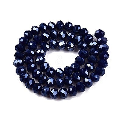 Electroplate Glass Beads Strands EGLA-A044-P8mm-A07-1