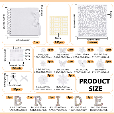 DIY Wedding Bride Paper Photo Albums Kits AJEW-FG0008-67-1
