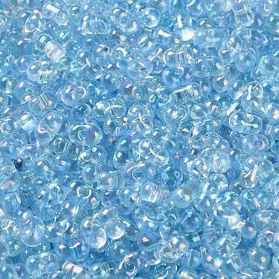 AB Color Plated Glass Seed Beads SEED-L011-06B-10-1