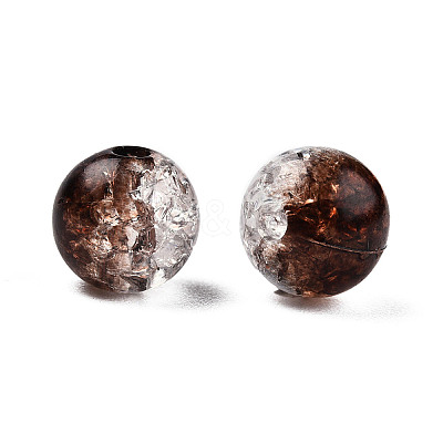 Transparent Crackle Acrylic Beads CACR-N002-26-1