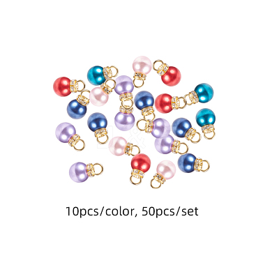 Acrylic Imitation Pearl Pendants IFIN-PH0023-63G-1