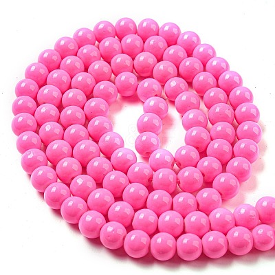 Painted Glass Bead Strands DGLA-S071-8mm-B8-1