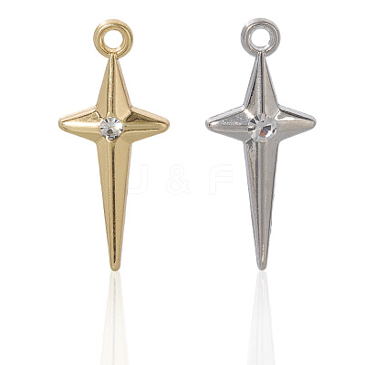 40Pcs 2 Colors Alloy Rhinestone Pendants FIND-SC0016-42-1