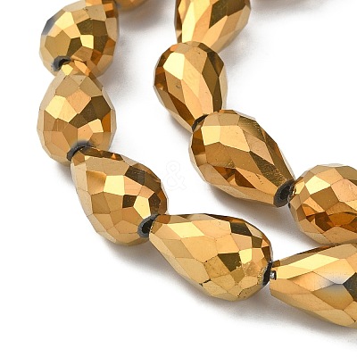 Electroplate Glass Beads Strands EGLA-D017-15x10mm-3-1