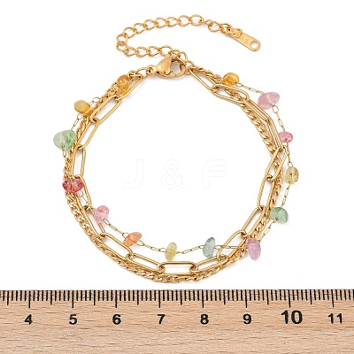 Bohemia Style 304 Stainless Steel Multi-strand Bracelets BJEW-U026-07G-1