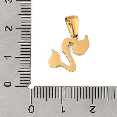 Christmas Theme 304 Stainless Steel Pendants STAS-R007-01Z-G-1