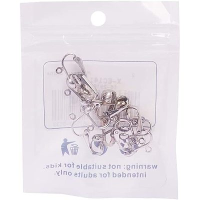 Iron Clip-on Earring Findings KK-PH0026-20P-NF-1