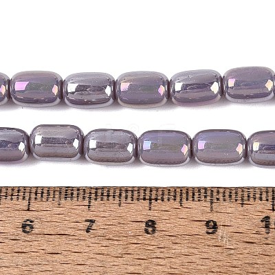 Electroplate Opaque Glass Beads Strands EGLA-Q132-03B-C04-1