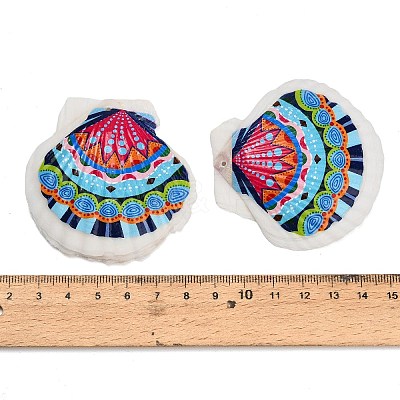 Printed Natural Shell Big Pendants SH-CBA93AD-19-1