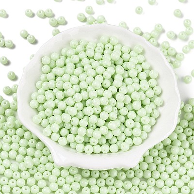 Opaque Baking Paint Glass Beads DGLA-T004-02M-1