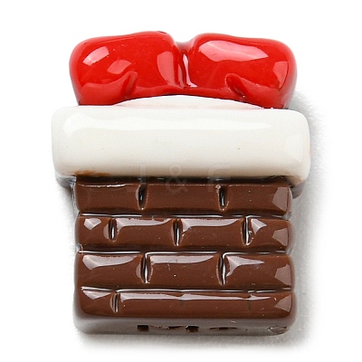 Christmas Opaque Resin Cabochons LS-RESI-K027-21H-1