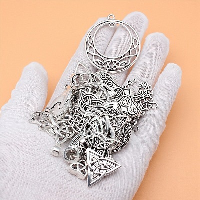 30Pcs Tibetan Style Alloy Pendants PW-WGCBDA4-01-1