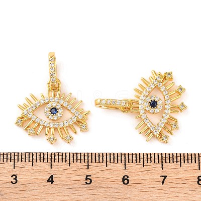 Brass Micro Pave Cubic Zirconia Pendants KK-U017-08D-G-1