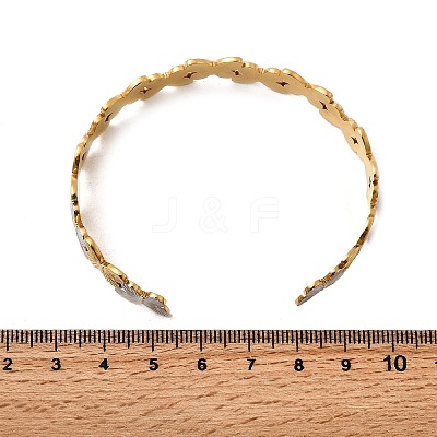 304 Stainless Steel Cuff Bangles for Women BJEW-F509-03A-G-1