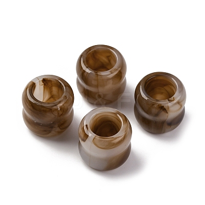 Two Tone Opaque Acrylic Beads OACR-Z025-01A-1