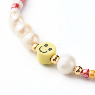 Glass Beads Stretch Bracelets BJEW-JB06414-1