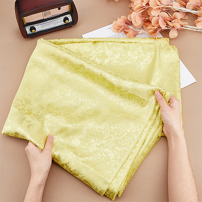 Polyester Flower Pattern Fabric DIY-WH0021-39A-1