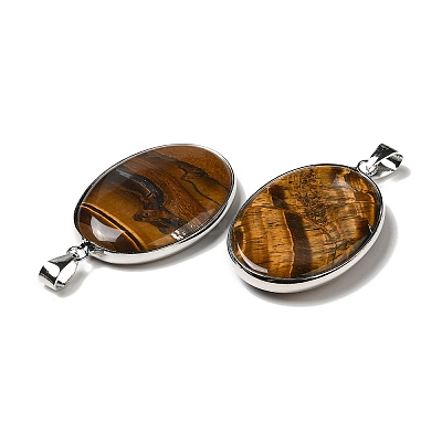 Natural Tiger Eye Pendants G-M415-01P-05-1