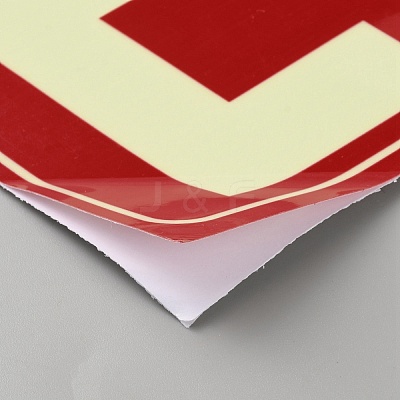 Luminous Waterproof PVC Self-Adhesive EXIT Warning Stickers FIND-WH0139-654-1
