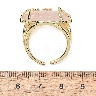 Natural Rose Quartz Cuff Rings GG-CBA5FCC-04G-10-1