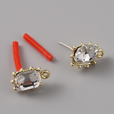 Alloy Rhinestone Stud Earrings FIND-WH0120-25C-01-1