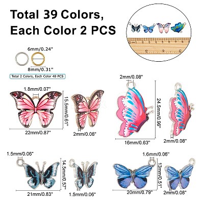 Printed Alloy Enamel Pendants PALLOY-PH0013-29-1