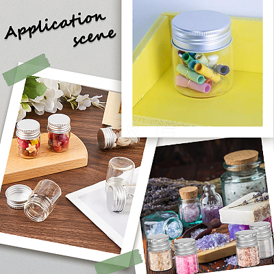 30Pcs Clear Glass Bottles Bead Containers CON-SC0001-11S-01-1