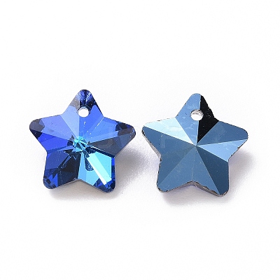 Electroplate Glass Charms GLAA-H104-A02-1
