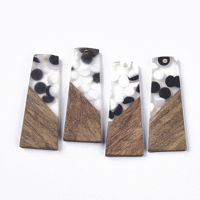Resin & Walnut Wood Pendants RESI-S358-83-A01-1