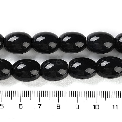 Natural Black Onyx Agate Beads Strands G-NH0019-C05-12-1