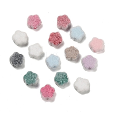 Flocky Opaque Acrylic Beads OACR-I026-02A-1