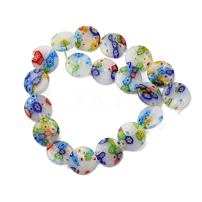 Handmade Millefiori Glass Beads Strands LK139-1