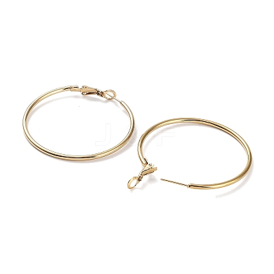 Ring 304 Stainless Steel Hoop Earrings for Women Men EJEW-B049-02E-G-1