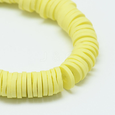 Handmade Polymer Clay Bead Strands X-CLAY-T002-6mm-01-1