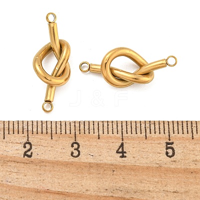 304 Stainless Steel Knot Links Connector Charms STAS-K290-02G-1