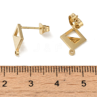 Ion Plating(IP) 304 Stainless Steel Stud Earring Findings X-STAS-I206-85G-1