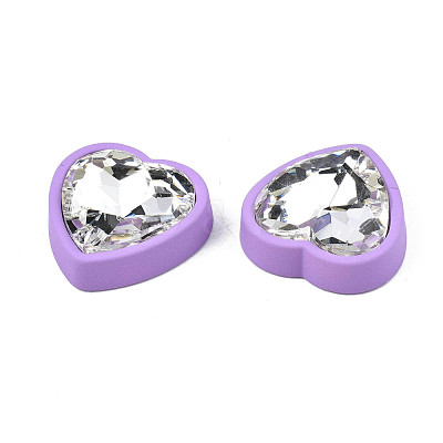 Rubberized Style Acrylic Rhinestone Cabochons MACR-T042-01D-1