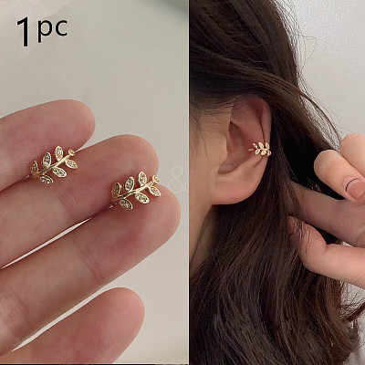 Alloy Leaf Cuff Earrings WG3D3A6-01-1