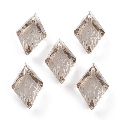Embossed Glass Rhinestone Pendants GLAA-J101-04B-001SA-1