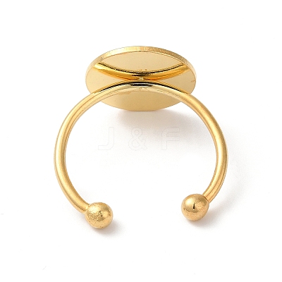 Adjustable 304 Stainless Steel Finger Rings Components STAS-K278-04E-G-1