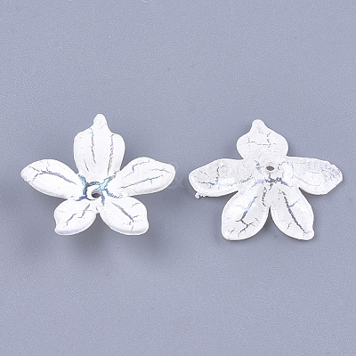 5-Petal Acrylic Bead Caps CACR-Q034-09A-1